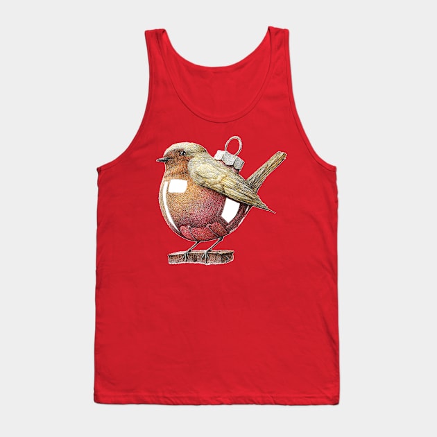 Christmas robin Tank Top by RedmerHoekstra